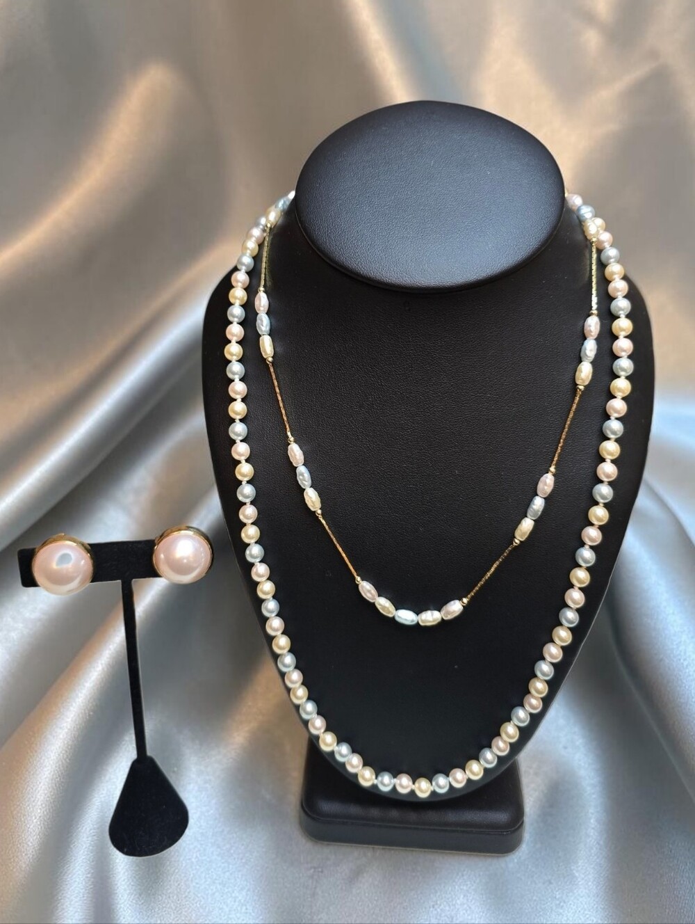 Vintage Faux Pearl Bundle (2 Necklaces & Earrings)